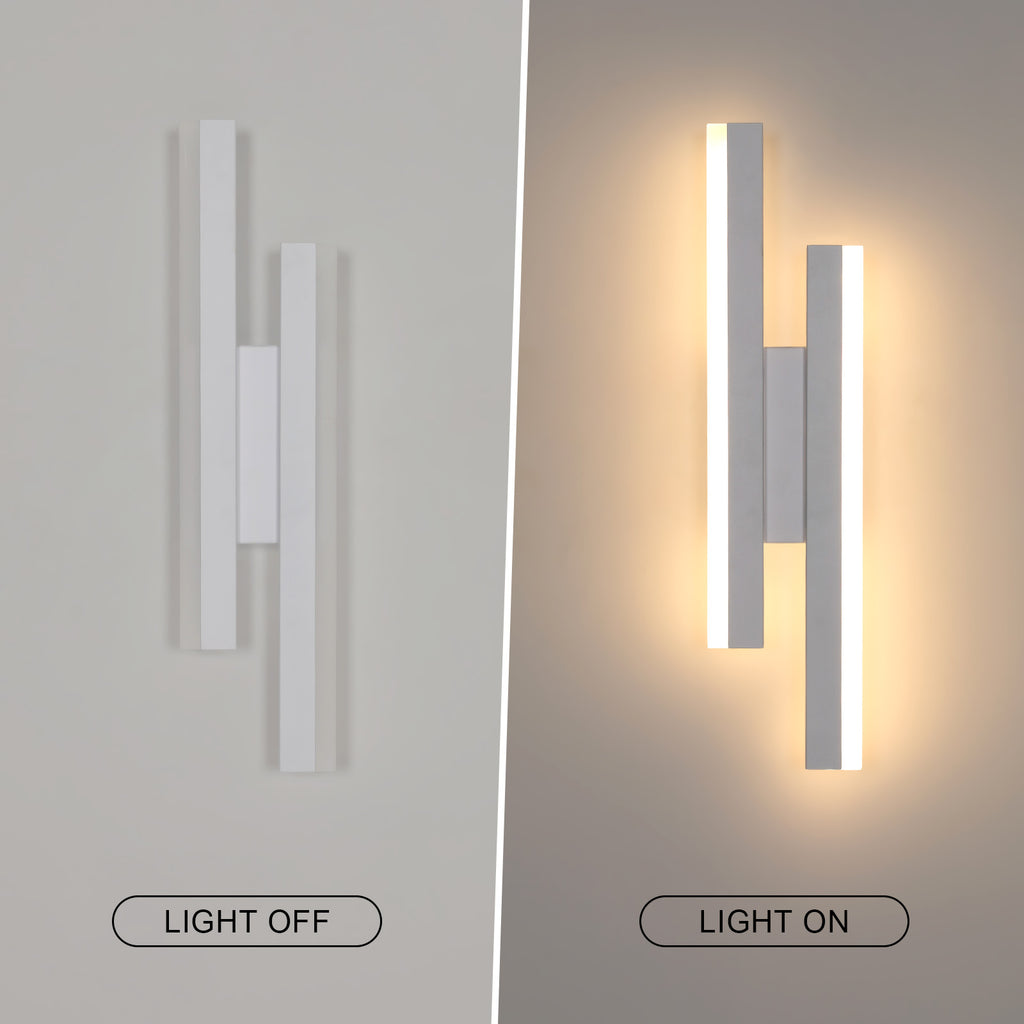 Lampada da parete - Struttura in acrilico bianco, Regolabile