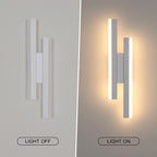 Lampada da parete - Struttura in acrilico bianco, Regolabile