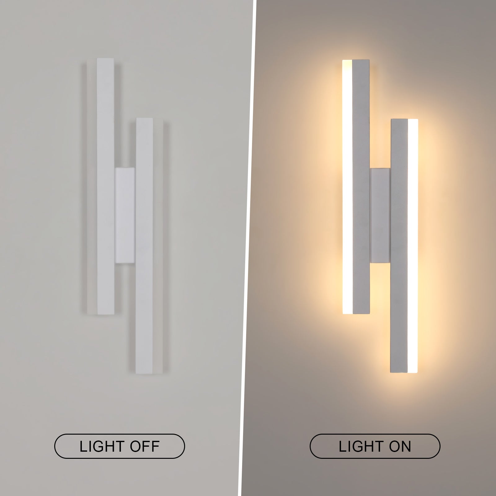 Lampada da parete - Struttura in acrilico bianco, Regolabile