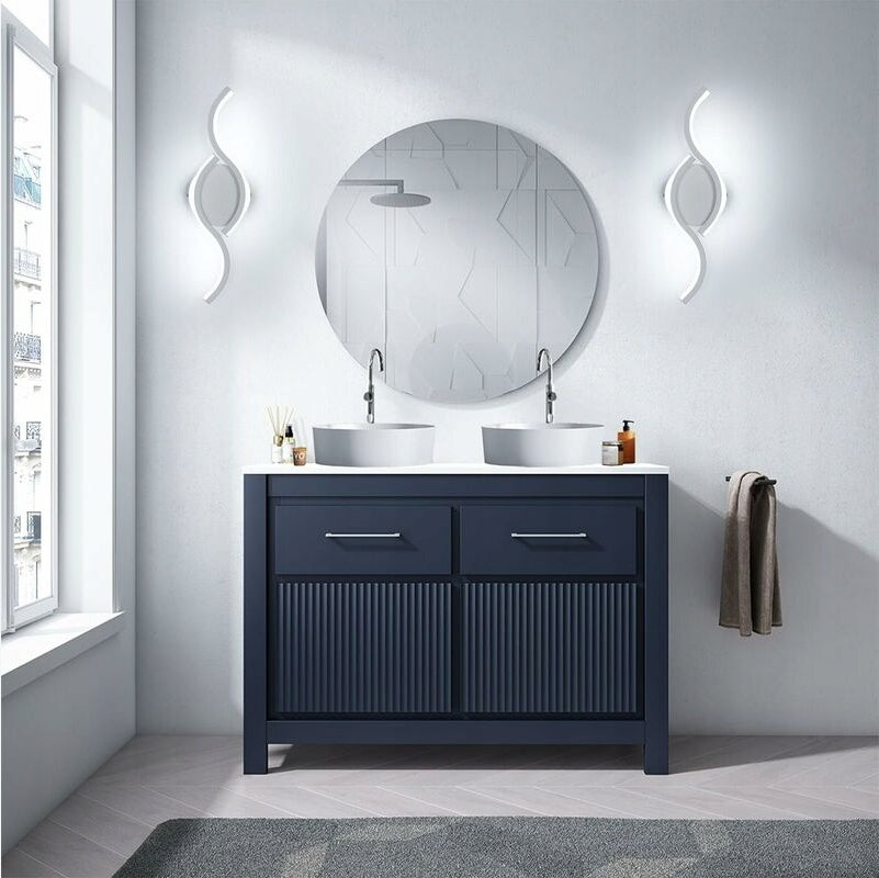 Applique da Parete - Struttura in Alluminio Bianco, Luce Bianca