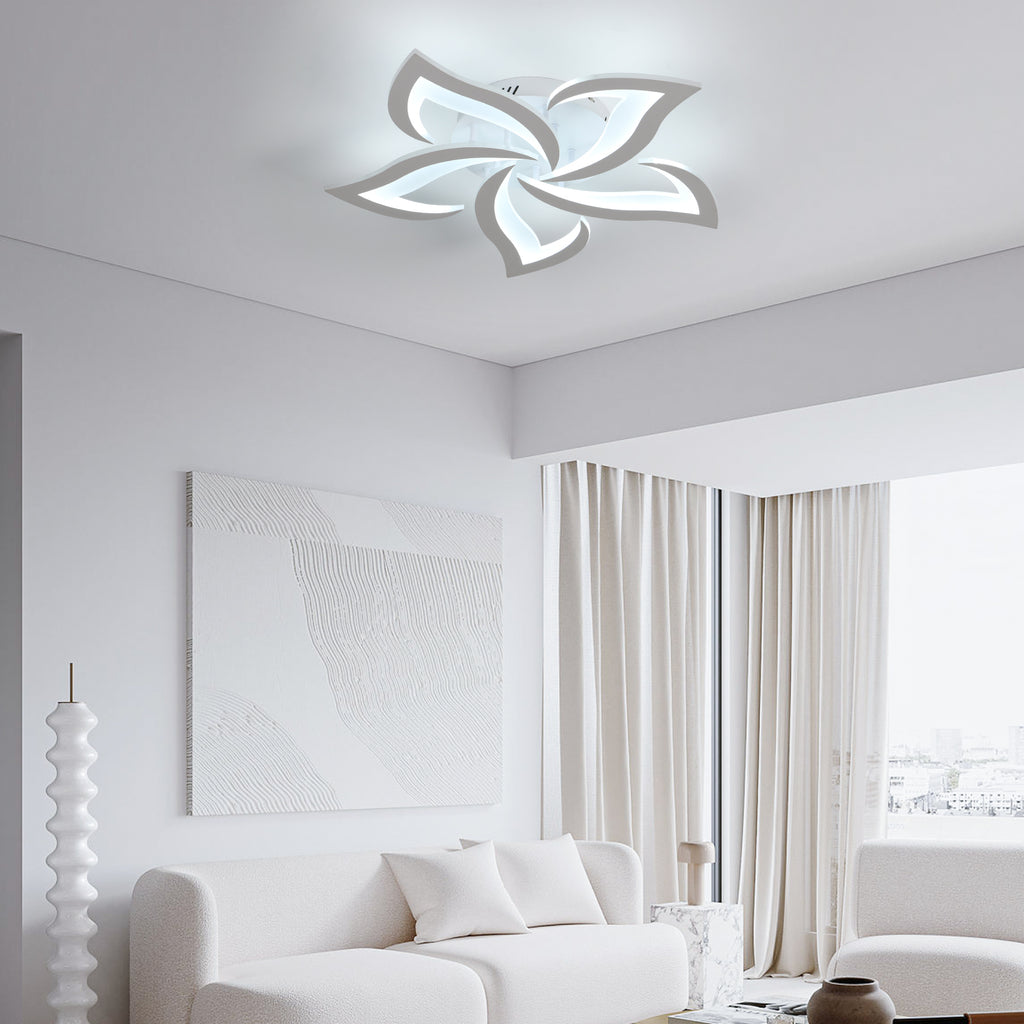 Comely Plafonnier LED Dimmable, Luminaire Plafonnier 40W 4700LM, Télécommande/APP, 3000k-6500k Φ60cm, Lampe de Plafond per Salon Chambre