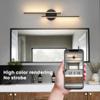 Wall Light - Black Aluminium Frame, Warm Light