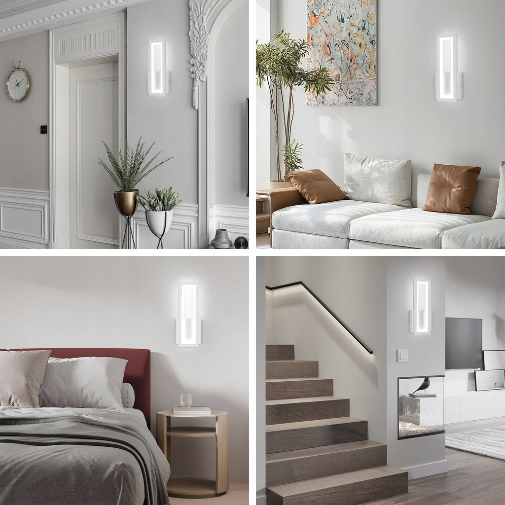 Wall Light - White Acrylic Frame, White Light