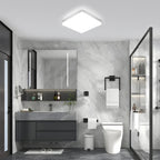 Comely LED Plafonnier 30x30 cm, 48W Blanc Froid 6500K, Plafonnier LED Plat Blanc, IP54 Étanche, Économie d'Énergie, Ultra-fin, pour Salle de Bain, Cuisine, Bureau, Couloir, Salon