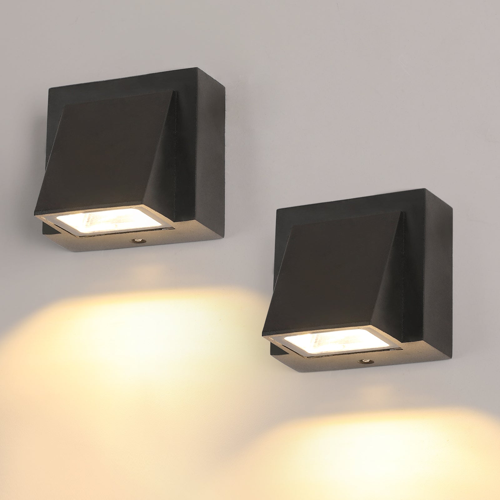 Wall Light - Black Metal Frame, Warm Light
