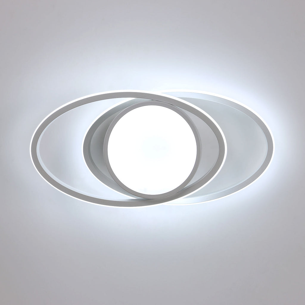 Ceiling Light - White Metal Frame, White Light