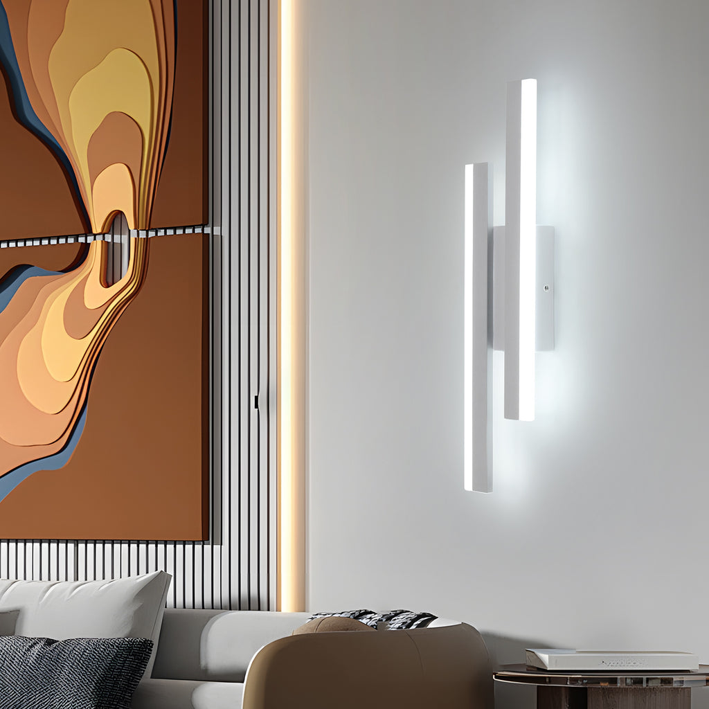 Lampada da parete - Struttura in acrilico bianco, Regolabile