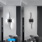 Wall Light - Black Aluminium Frame, White Light