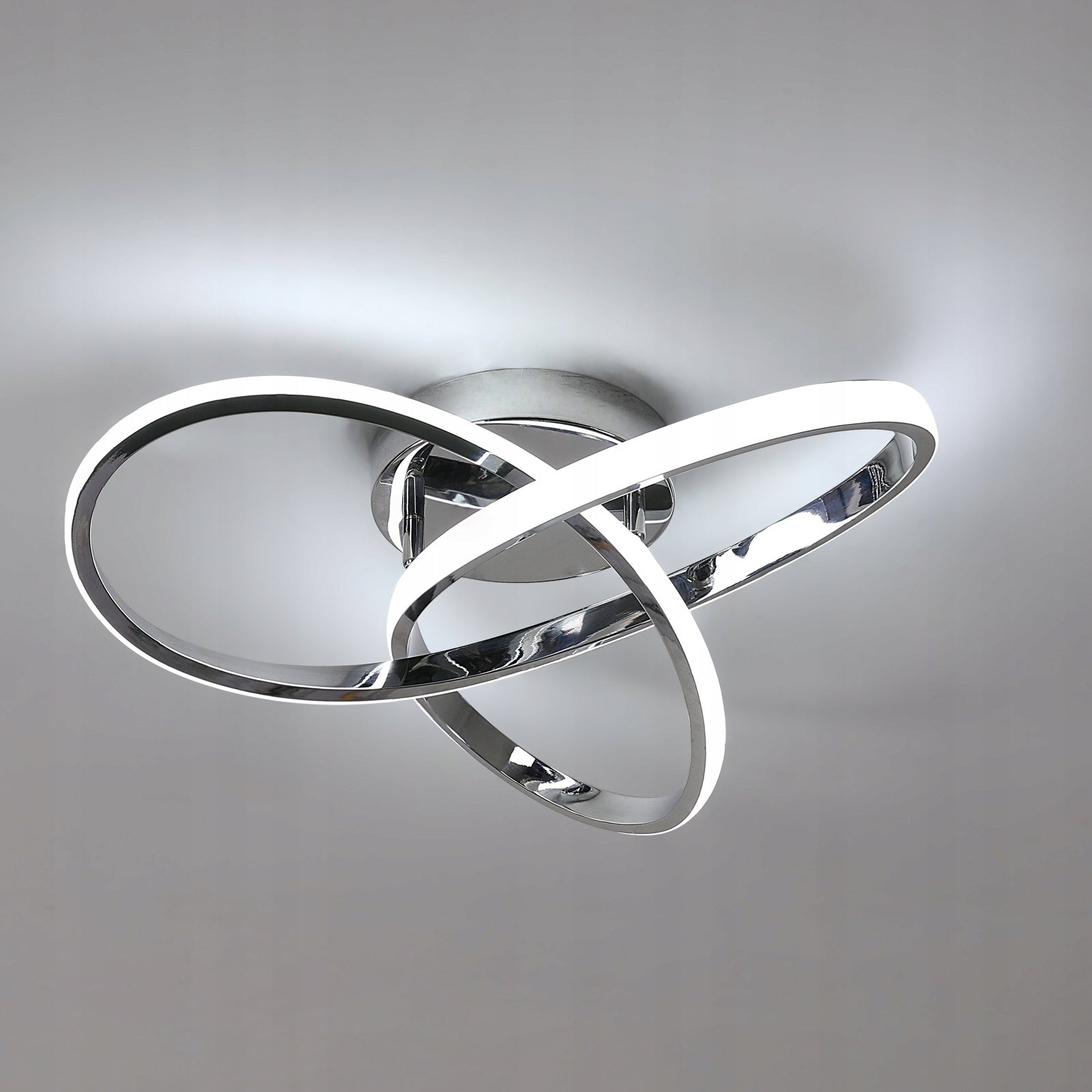 Ceiling Light - Chrome Aluminium Frame, White Light