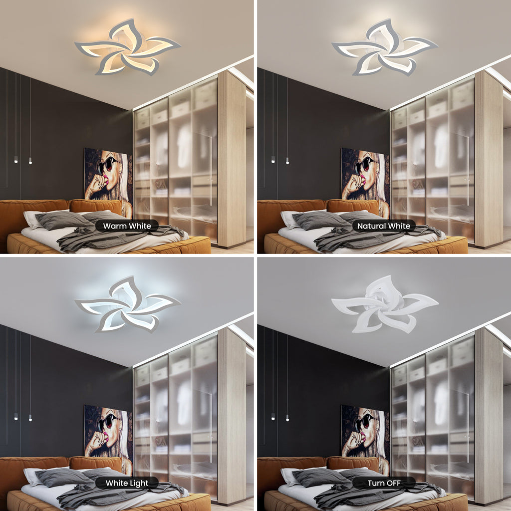 Comely Plafonnier LED Dimmable, Luminaire Plafonnier 40W 4700LM, Télécommande/APP, 3000k-6500k Φ60cm, Lampe de Plafond per Salon Chambre