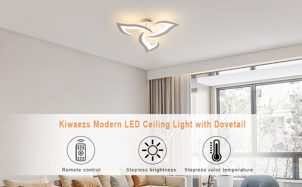 Comely Plafonnier LED Dimmable, Lampe de Plafond Moderne Acrylique 35W 3937LM, 3000K-6500K, Luminaire Plafonnier avec Télécommande pour Chambre Salon, Dia 58cm