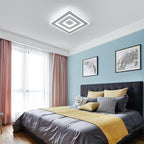 Comely Plafonnier LED Carré Moderne, 52W 5850LM Lampe de Plafond LED, Acrylique Luminaire Plafonnier Intérieur Blanc pour Chambre à Coucher, Salon, Couloir, Lumière Blanche 6500K, 40cm