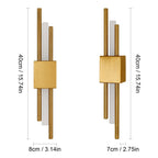 Wall Light - Gold Metal Frame, Warm Light