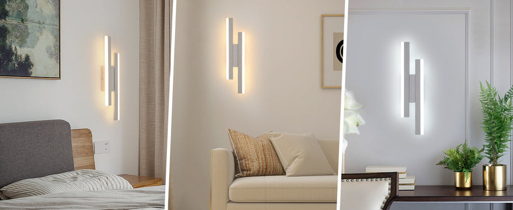 Lampada da parete - Struttura in acrilico bianco, Regolabile