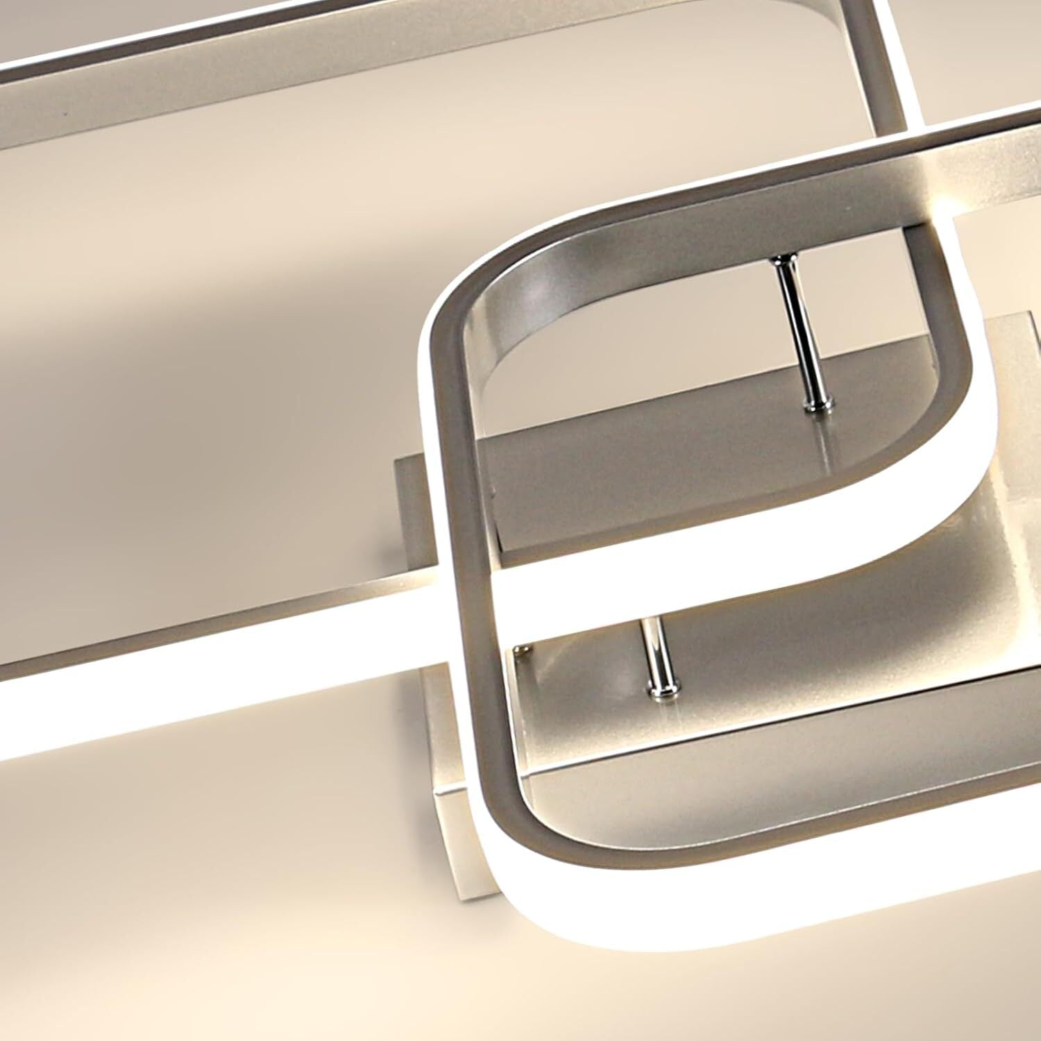 Ceiling Light - Silver Aluminium Frame, Natural Light