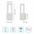 Wall Light - White Acrylic Frame, White Light